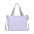 Light purple nylon kids crossbody bag with adjustable strap and tote handles - Purple