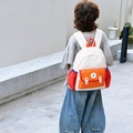 Sac à dos coloré pour enfants avec motifs patchwork bleu et orange pour l'école - Petit / Orange