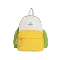 Mochila infantil de bloques de color crema y amarillo con parche de camping TOCHASO - Naranja
