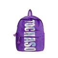 Purple school backpack with holographic TUCHAOSO letters and large capacity for children - Purple