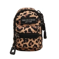 Minibolso bandolera con estampado de leopardo y dos compartimentos con cremallera - Estampado de leopardo marrón