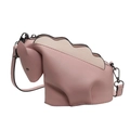 Bolso bandolera creativo con forma de poni para mujer en cuero sintético rosa y blanco - Rosa