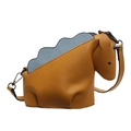 Lindo bolso bandolera de dinosaurio amarillo con aletas azules y correa desmontable - Amarillo