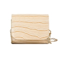 Schicke beige Kinder-Umhängetasche mit Krokodilprägung und goldener Kette - Khaki
