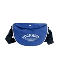 Sac bandoulière bleu pour enfants avec lettrage Tochaso vintage et sangle réglable - Bleu