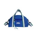 Sac bandoulière bleu demi-cercle en tissu Oxford avec sangles rayées pour enfants - Bleu