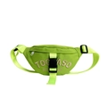 Fluorescent green nylon waist bag for kids with black buckle and TOGASO embroidery - Green