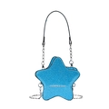 Petit sac bandoulière bleu brillant en forme d'étoile avec chaîne argentée pour enfant - Bleu