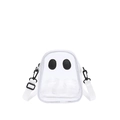 Borsa a tracolla trasparente in PVC per bambini a forma di fantasma con tracolla bianca - Bianco