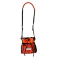 Sac bandoulière enfant orange et vert avec cordon de serrage et poche en filet extérieur - Orange