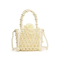 Sac à bandoulière en perles pour filles avec détail nœud et doublure à cordon - Perle Grande Taille