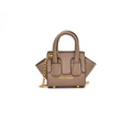 Mini sac bandoulière taupe pour enfant avec chaîne et coutures contrastées - Gris éléphant