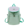 Mochila escolar para niños en nailon verde menta y lavanda con correas ajustables - Verde