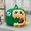 Mochila infantil de dinosaurio verde con diseño 3D y carcasa rígida impermeable - Verde