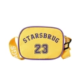 Kinderen nylon crossbody tas in geel en paars met STARSBRUG letter print design - Geel