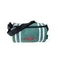 Bosgroene canvas cilindervormige crossbodytas met witte verticale strepen voor kids - Groen
