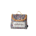 Kinderhandtasche mit Blumenmuster, gelbem Rand und Umhängeriemen für Kleinkinder - Gelbe Umrandung