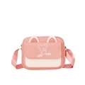 Pink and white cartoon koala square crossbody bag with animal ears for kids - Pink