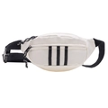 Casual witte heuptas voor kinderen met drie zwarte strepen en nylon schouderriem - Wit