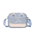 Mini cartoon koala crossbody bag for kids in blue and cream with 3D ears detail - Blue