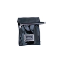 Piccola borsa a tracolla per bambini in pelle verniciata nera con zip e etichetta - Nero