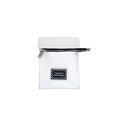 Piccola borsa a tracolla bianca in PVC lucido con elegante logo a scacchi per bambini - Bianco