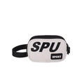Mini borsa a tracolla per bambini con un elegante design a lettere SPU bianco e nero - Bianco