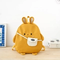 Zainetto giallo a forma di coniglio per bambini con mini borsa a tracolla inclusa - Giallo