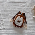 Zaino per bambini Corgi marrone caramello con orecchie carine e tessuto impermeabile - Marrone