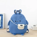 Blauer Hasen-Kindergartenrucksack für Jungen und Mädchen mit kleiner Sporttasche - Blau
