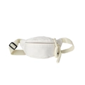 Kids cream canvas chest bag with macaron color design and adjustable strap for boys - White