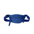 Kids royal blue macaron style fanny pack with chunky braided zipper pull cord - Blue