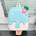 Sac à dos mignon en forme de glace bleu et rose pour enfants et maternelle - Bleu