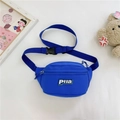 Kids blue canvas waist pack with Pila lettering and adjustable strap for boys and girls - Blue