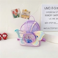 Lichtpaarse kinderrugzak met pailletten, vlinderzak en Frozen-personages - Paars