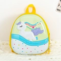 Kinder Einhorn Hartschalenrucksack in Gelb und Minzgrün mit Regenbogen-Cartoon-Prints - Gelbes Pony