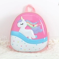 Rosa 3D Einhorn-Hartschalenrucksack für Kindergartenmädchen mit Regenbogen-Design - Rosa Pferd