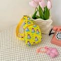 Kids yellow crossbody bag featuring cute unicorn print with adjustable strap - Yellow Pony