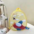 Zainetto rigido giallo per bambini con aereo 3D a rilievo per scuola e viaggi - Piccolo aereo giallo