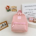 Rosa Kinderrucksack aus Canvas mit Girl Cats Aufnäher für Mädchen, Kindergarten-Tasche - Rosa