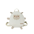 Sac à dos mouton blanc cassé pour enfants avec oreilles 3D et bretelles réglables - Blanc