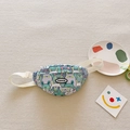 Canvas heuptas voor kinderen met konijnenprint en verstelbare riem in paars en groen - Groen