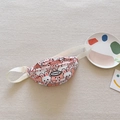 Rosa Kinder-Gürteltasche aus Segeltuch mit süßen weißen Hasen- und Bären-Aufdrucken - Rosa Hase