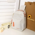 Borsa a tracolla bianca per bambini con stampa moda arancione e tracolla regolabile - Bianco
