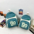 Sac à dos enfant bleu et blanc avec imprimé numéro 90 pour garçons et filles - Petit / Bleu
