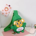 Groene borsttas voor kinderen met tijgermotief en verstelbare schouderband - Groen