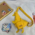 Simpatica borsa a tracolla a forma di papera gialla in tela per studentesse - Giallo