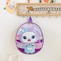 Sac à dos coque violet mignon pour enfants avec motif chat et un nœud bleu - Chat Violet