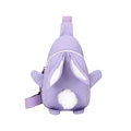 Niedliche lila Kaninchen-Brusttasche für Mädchen aus Nylon mit verstellbarem Riemen und Bommel - Lila