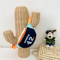 Marsupio in tela per bambini con design multicolore e tracolla arancione - Blu Notte